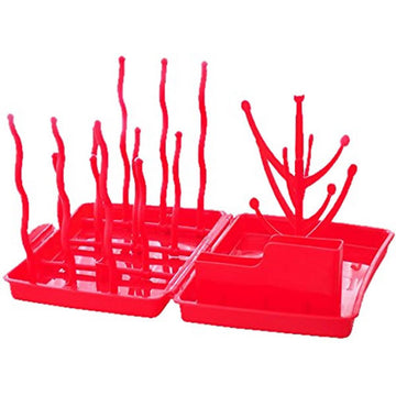 リトルプリンセス コンパクトほ乳びんラック レッド